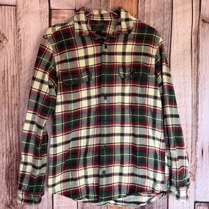 Filson Shirt Cotton Flannel Plaid Casual Button-Up Heritage Cabincore Medium